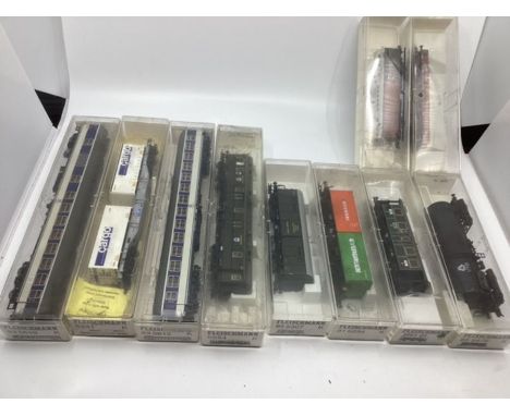 Fleischmann train interest vintage railway stock Carriages K models x 10 in dusty boxes ( quantity)