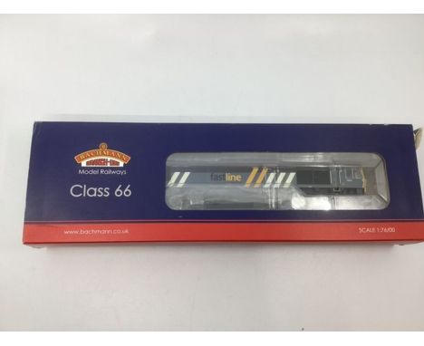 Bachmann model railway interest; Class 66 fast line rail express Diesel &nbsp;32 979Y boxed-appears as unused (1)