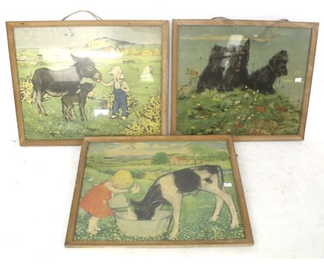 Muriel Dawson - three vintage 'nursery' prints. Framed and glazed, 55cm x 43cm