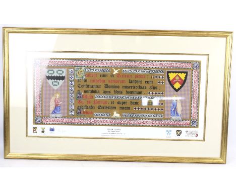 A Matthew Grayson signed limited edition print. 'Magnum Opus, the lower panel', No 49/79, framed and glazed, 30.5cm x 65cm