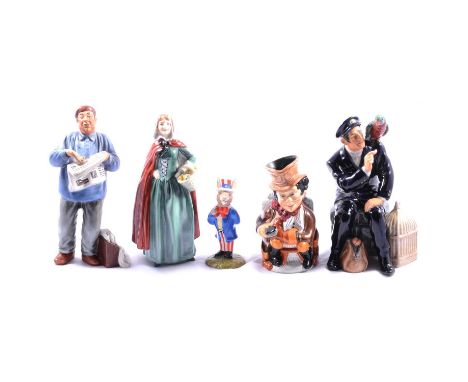 Collection of ceramic figurines, Royal Doulton, The Parisian HN 2445; Jean HN2032; Silks and Ribbons, HN2017; Carlton Ware no