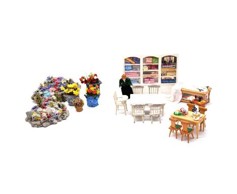 1/12 scale dolls house furniture, dining room, crafting, garden, and others, with figure