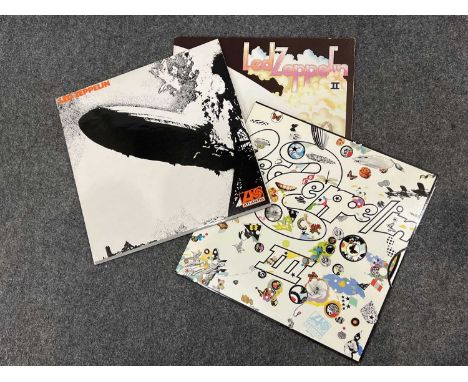 Led Zeppelin, I/ II/ and III LPs, UK Plum and Red Atlantic labels:'I' 588171 label, Warner Bros/ Jewel Music credits, (Orange