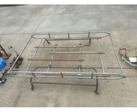 A VINTAGE ROOF RACK BELIEVED TO BE FROM A LAND ROVER DEFENDER 