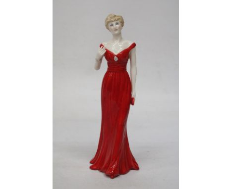 A ROYAL WORCESTER FIGURE TO CELEBRATE THE LIFE OF DIANA PRINCESS OF WALES WITH BOX AND CERTIFICATE OF AUTHENTICITY 