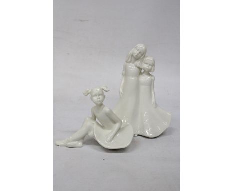 TWO ROYAL WORCESTER FIGURES FROM THE MOMENTS COLLECTION "FRIENDSHIP" AND "BALLERINA" 