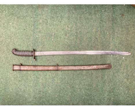 AN OFFICERS SWORD AND SCABBARD 