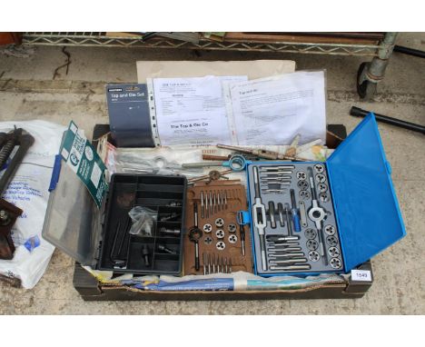 AN ASSORTMENT OF VINTAGE TAP AND DIE TOOLS 