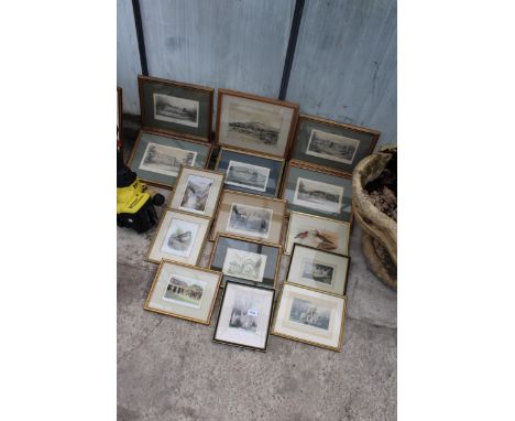 AN ASSORTMENT OF VINTAGE FRAMED PRINTS AND PICTURES 