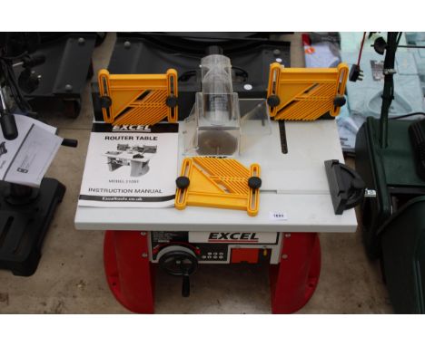 AN EXCEL ROUTER TABLE WITH ROUTER AND INSTRUCTION MANUAL 