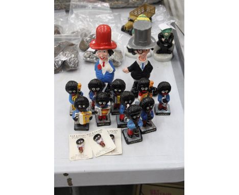 A COLLECTION OF VINTAGE ROBERTSON'S 'GOLLY' FIGURES, THREE BADGES AND TWO DIDDY MEN Notice from the the-saleroom.com: These i