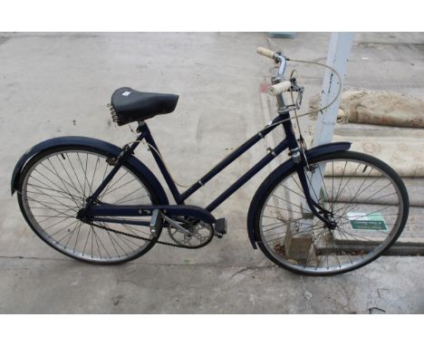 A VINTAGE LADIES BIKE WITH BROOKS SADDLE 