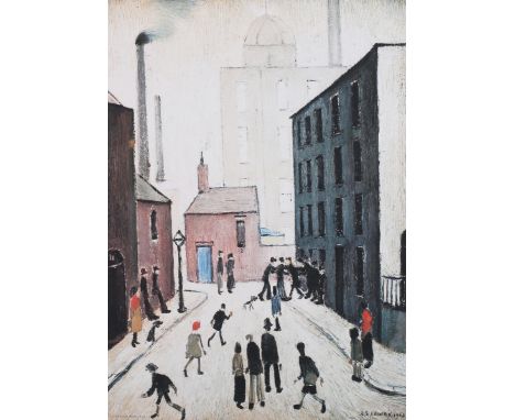 Laurence Stephen Lowry [L.S. Lowry] - Industrial Scene, offset lithograph, signed in pencil and with Fine Art Trade Guild bli