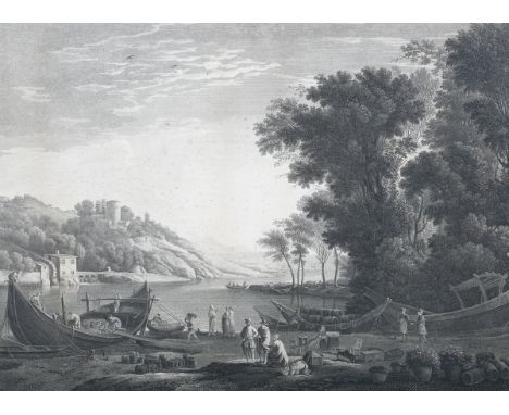 James Mason, after Claude Lorrain - 'A View on the River Po in Italy', engraving on laid paper, published by John Boydell 176