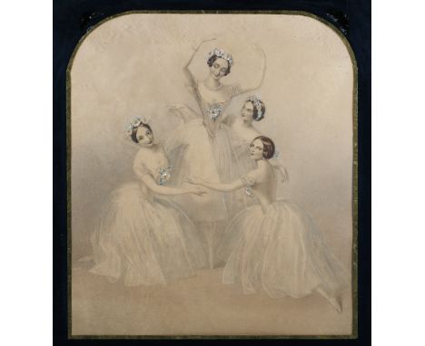 Thomas Herbert Maguire, after Alfred Edward Chalon - The Celebrated Pas De Quatre composed by Jules Perrot as danced at Her M