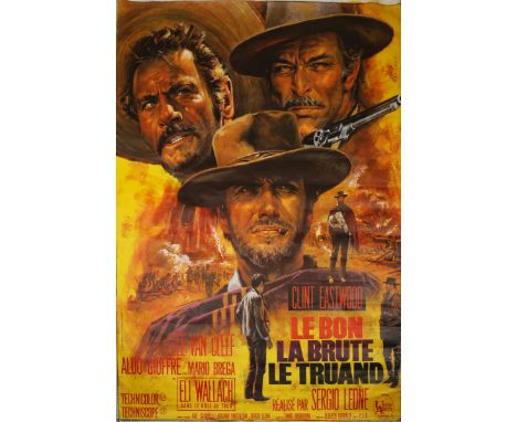 Jean Mascii - 'Le Bon, La Brute, Le Truand' (The Good, The Bad and The Ugly, French Movie Poster), offset lithograph, publish