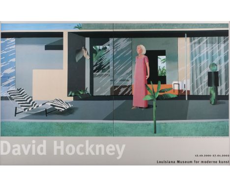 Louisiana Museum for Moderne Kunst [publisher] - 'David Hockney, Beverly Hills Housewife' (Poster for the Exhibition), offset