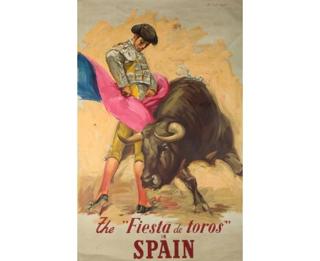 Juan Reus - 'The Fiesta de Toros in Spain', lithograph in colours, printed by Metaloffset, Barcelona and published by the Spa