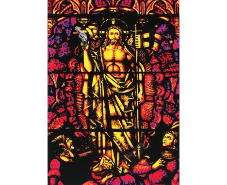 Death NYC - Christ with a Handgun, 21st century colour print, signed in pencil, sheet size 44.5cm x 32cm, within an ebonized 