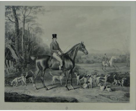 W Giller after W Webb,
19th century engraving, portrait of a John Mytton, published 1841, i 18.5" x 24.5", original rosewood 
