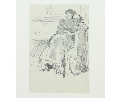 James McNeill Whistler,
original lithograph "La Robe Rouge," signed in the plate with butterfly, Levy no. 96, published in Th