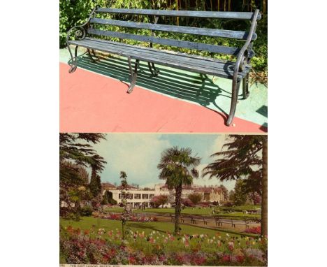 Former Bristol Zoo Gardens - an original Victorian 19th century bench, from the former Bristol Zoo Gardens, Clifton. Cast iro