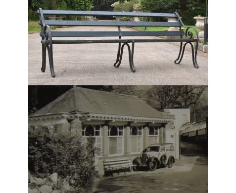Former Bristol Zoo Gardens - an original Victorian 19th century bench, from the former Bristol Zoo Gardens, Clifton. Cast iro