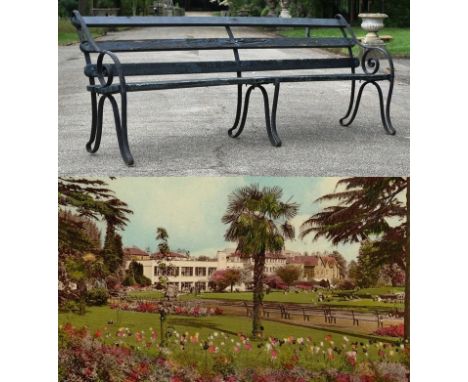 Former Bristol Zoo Gardens - an original Victorian 19th century bench, from the former Bristol Zoo Gardens, Clifton. Cast iro