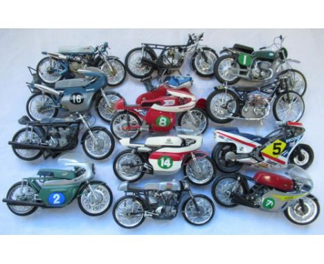 Collection of 12 Italian made scale model motorcycle kits (some A/F) inc. Suzuki, Honda etc 