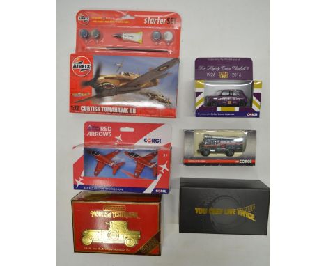 A Corgi "Little Nellie", James Bonds' Gyrocopter from "You Only Live Twice", a Models Of Yesteryear 1920 Rolls Royce armoured