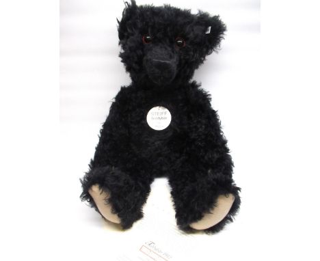 Steiff 1912 replica teddy bear in black mohair, limited edition 593/1912, H70cm 