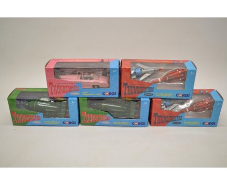 5 boxed modern Thunderbirds models by Corgi. All models mint, some shelf wear to boxes. 