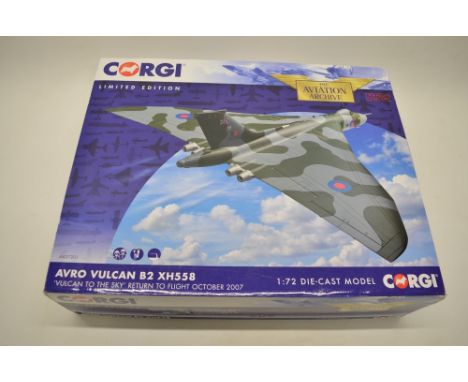 A boxed Corgi Aviation Archive 1/72 Avro Vulcan B2 XH558 "Vulcan To The Sky, Return To Flight October 2007" (Model no AA27201