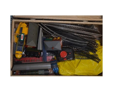 Case containing collection of spares and repairs engines including the Princess Elizabeth, Nelly from Thomas the Tank Engine,