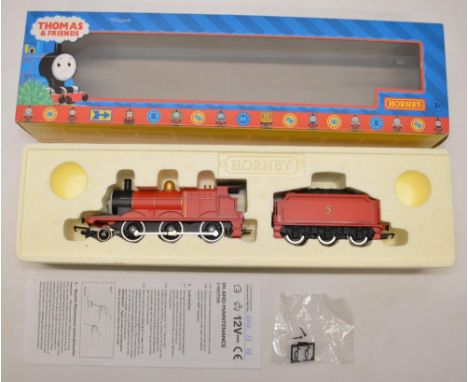 A Hornby OO gauge "Thomas &amp; Friends" electric steam locomotive, R852 "James the Red Engine". Model in as new never run co