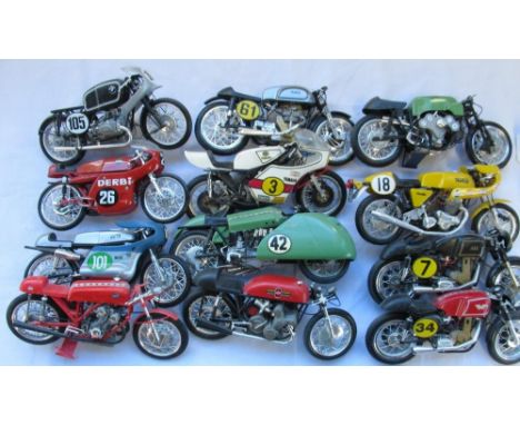 Collection of 12 Italian made scale model motorcycle kits (some A/F) inc. Suzuki, Honda etc 