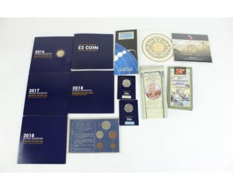 Collection of Change checker coin collecting packs, Royal Mint collectors packs and others. Includes 2016, 2017 and 2018 Beat