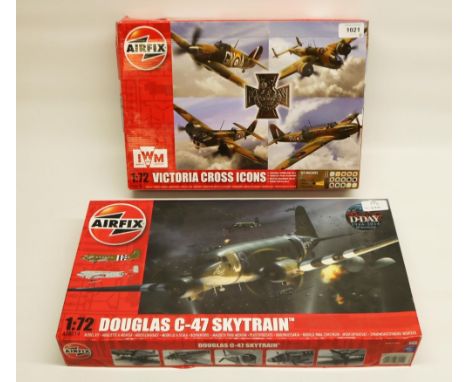 Unmade Airfix 1:72 scale Victoria Cross Icons kit no. A50129(Seals unbroken) and Unmade Airfix 1:72 scale Douglas C/47 Skytra