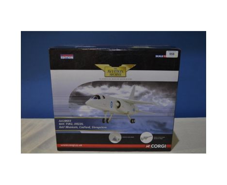 Corgi 1:72 scale Aviation Archive BAC TSR2, XR220, RAF Museum, Cosford, Shropshire, ltd. ed. 295/1500, near mint condition in