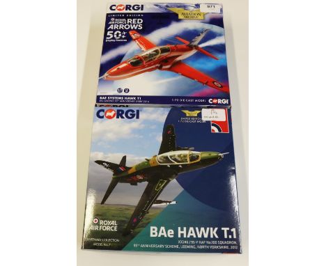 Corgi The Aviation Archive 1:72 scale BAE Hawk T.1, XX246/95-Y RAF no. 100 Squadron, 95th Anniversary Scheme, Leeming, North 