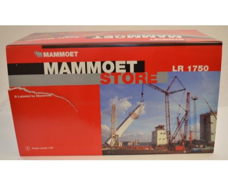 1/50 scale diecast model Liebherr LR1750 Lattice Boom Crawler Crane model, boxed with instructions. Model has never been asse