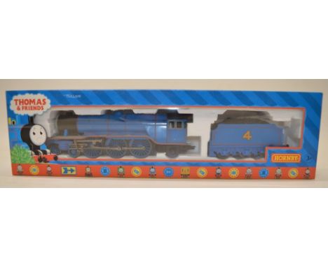 A Hornby OO gauge "Thomas &amp; Friends" electric steam locomotive, R383 "Gordon the Big Blue Engine". Model in as new never 