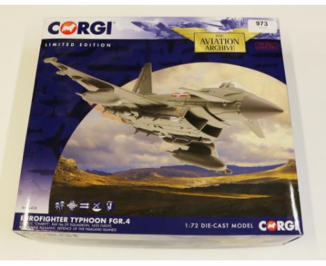 Corgi The Aviation Archive 1:72 scale Eurofighter Typhoon FGR.4, ZJ950/C "Charity" RAF no. 29 Squadron, 1435 Flight, RAF Moun