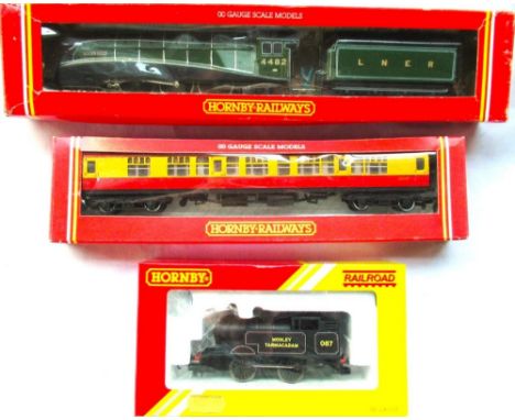 Boxed R313 LNER 4 - 6 "Golden Eagle" boxed R223 Pullman first class parlour car &amp; boxed 0/4/0 Moseley tarmacadam wagon, H