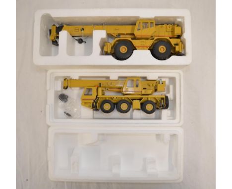 2 boxed 1/50 scale diecast Grove mobile telescopic crane models: A GMK 3050 (item no 2092) and an NZG Grove RT865B (item no 3