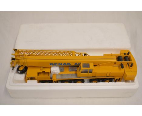 Boxed 1/50 scale diecast Demag AC435 mobile telescopic crane model by Conrad (model no 2081). Model in fair condition but mai