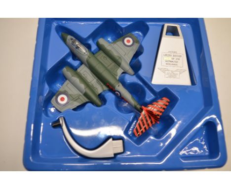 2 boxed 1/72 scale post-war diecast Corgi aircraft models: AA35001, Gloster Meteor F.Mk.8, 500 Sqn, West Malling 1953. Model 