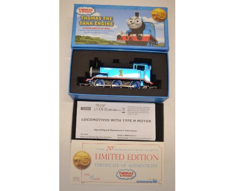 A Hornby OO gauge "Thomas &amp; Friends" electric steam locomotive, R9303 "Thomas the Tank Engine", 70th anniversary of Thoma