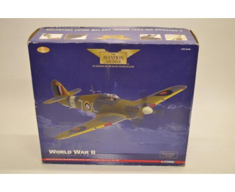 A boxed Corgi Aviation Archive 1/32 scale Hawker Sea Hurricane 1B, 880 NAS, HMS Indomitable, Indian Ocean, 1942 (model no AA3