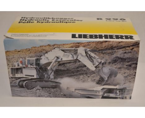 Boxed 1/50 scale diecast Liebherr R996 Litronic Hydraulic Excavator model. This is an extremely large and heavy detailed repl